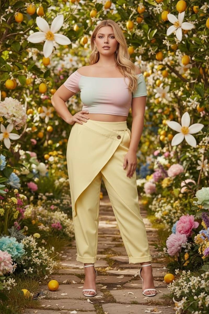 Fournisseur de vêtements pour femmes qui propose des pantalons asymétrique en grande taille et à petit prix, à côté de Biarritz